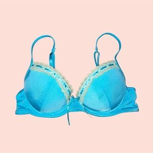 Blue Padded Bra